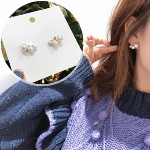 Korean Style S925 Needle Imitation Pearl Earrings Charming Womens Party Gold Earring Jewelry Bridal Wedding Accessories