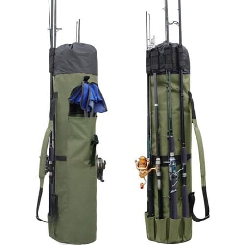 Fishing bag portable multifunctional Oxford fishing rod bag fishing gear folding storage bag outdoor fishing equipment