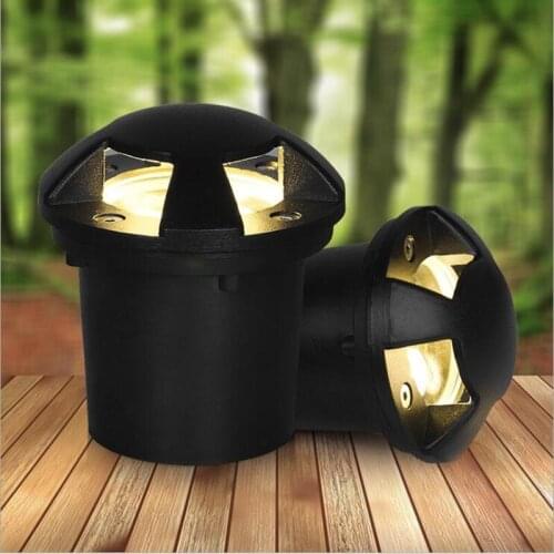 3X3W LED Underground Light IP65 Waterproof AC85V-265V/DC12V Outdoor Buried Lamp Bulb for Ground Garden Path Floor Yard Landsc 9W