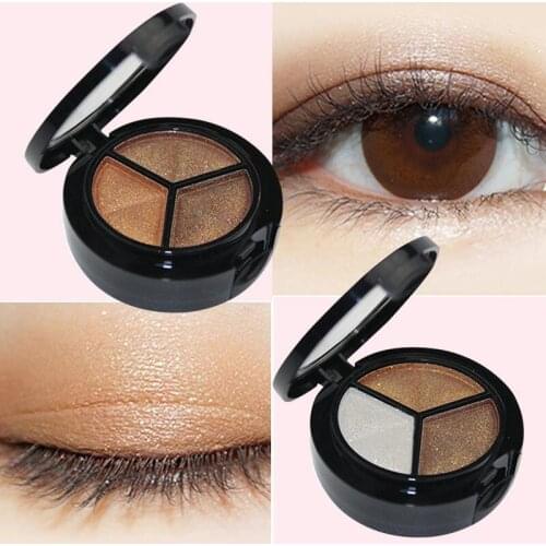 Cross-border tri-color eyeshadow plate foreign trade 3-color eyeshadow custom wholesale make-up domestic wholesale