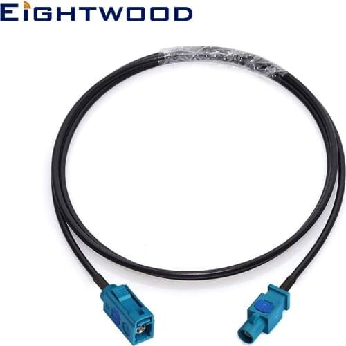 Eightwood Fakra Z Female to Male Vehicle Antenna Cable 1m - Car Stereo Android Head Unit 4G LTE TEL Telematics Bluetooth Module