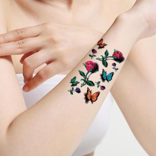 Waterproof Flower Pattern Transfer Tattoos Stickers Sexy Body Art for Unisex