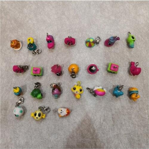 200pcs/lot Mini Cartoon Cute Little Fruit Animal Puppets 1cm Kids Toys Key Chains Gifts for Children Capsule Doll