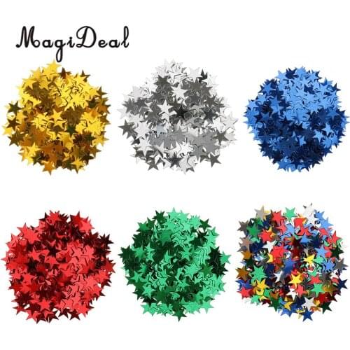 6/10mm 15g Sparkle Star Glitter Confetti Crafts Wedding Engagement Christmas Table Sprinkles Festival Party Supplies