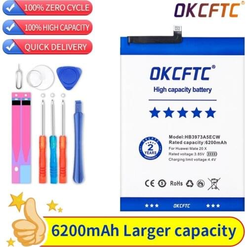 HB3973A5ECW Battery For Huawei Honor Note10 8X max Mate20x Note 10 Mate 20x Mobile Phone Bateria 6200mAh High Quality Free Tools