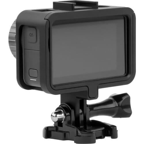 Aluminum Alloy Vlog Cage Case Adapter for DJI OSMO ACTION Camera Shell Frame Housing with Cold Shoe for LED Light Microphone