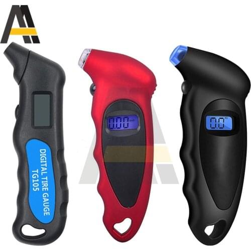 TH805 Car Tire Tyre Air Pressure Gauge Meter 0-100 PSI LCD Manometer Digital Barometers Tester for Car Truck Motorcycle Test