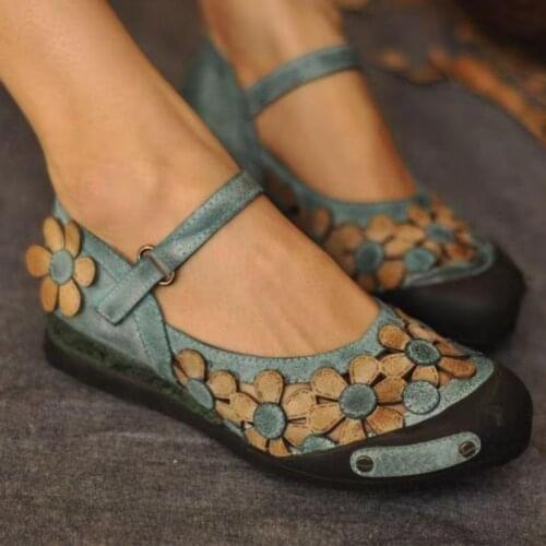 Summer Ladies Flat Sandals Flower Flocking Sandals Womens Lightweight Casual Shoes Breathable Womens Shoes Large Size 40-43
