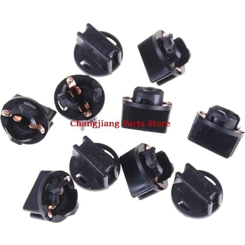 Brand new 10pcs Black Plastic T10 Car Light Socket Twist Lock Wedge Instrument Panel Dash Light Bulb Base Holder 10.7mm