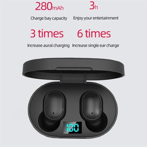 Hifi TWS Bluetooth 5.0 Earphones Wireless Stereo Sports Waterproof Earbuds With Charging Box Handsfree Kit With Microphone