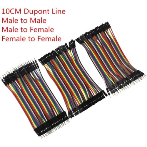 40-120pcs Dupont Line 10CM 40Pin Male to Male + Male to Female and Female to Female Jumper Wire Dupont Cable for Arduino DIY KIT