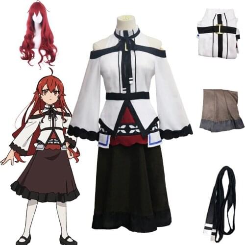 Anime Jobless Reincarnation Eris Greyrat Game Suit Uniform Cosplay Costume Halloween Party Outfit For Women Costume free shippin