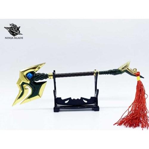 League Champion Nasus Axe Desert Death Anubis Weapon Replica The Curator of The Sands Dreadknight Weapon Ornament Display Model
