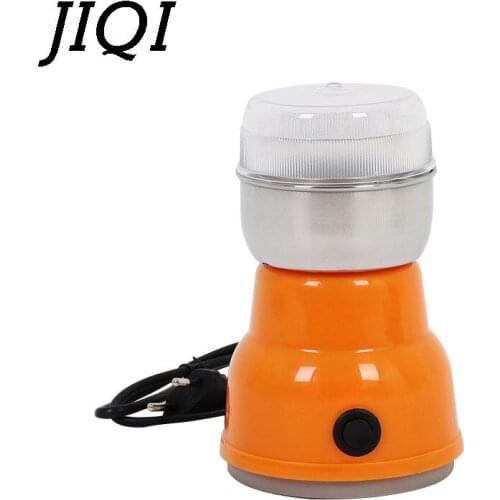 JIQI Electric Mini 220V Coffee bean grinder Household Herbs Copper Nuts grinding machine 150W stainless steel mill blade EU plug