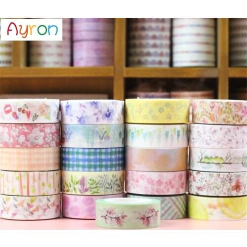 15mm X 7m Cute Lotkawaii Flower food animals Decorative Washi Tape DIY Scrapbooking Masking Tape School Office Supply
