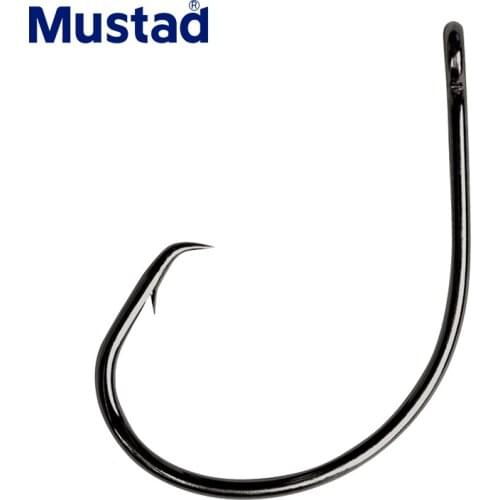 Mustad Demon 39951NP-BN Norway Jigging Ringed Eye Fishing Hooks Saltwater for Seabass Fishing Tackle for Big Game