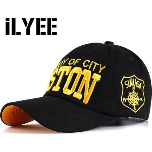 2020 New Spring Winter Embroideried Boston Letter Baseball Hat Cap Women Men Black Red Pink White Adjustable Dad Hats Snapback