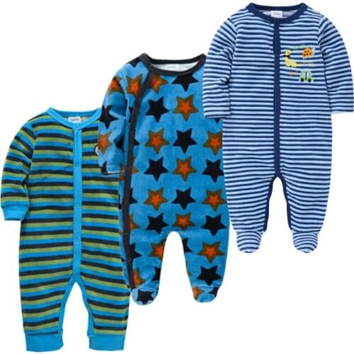 Baby Boys Clothes Roupa De Bebe Cartoon Elk Velvet Christmas Newborn Baby Girl Footies Warm Flannel Toddler Unisex Overall 0-12M