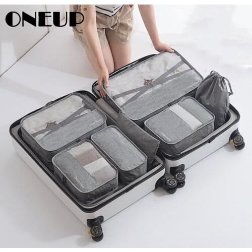ONEUP 1 Set High-grade Suitcase Organizer Shoes Organizer Set Luggage Organizer Laundry Pouchs packing Set Travel Storage Bag