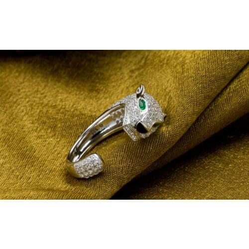 Wholesale Trendy Leopard Ring Gold Silver Color Fashion Leopard Promose Rings For Women Girl World Of Warcraft Overwatch Aros