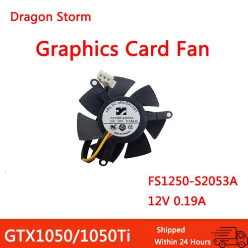 Genuine new Gigabyte GTX1050/1050Ti FS1250-S2053A 12V 0.19A graphics card fan