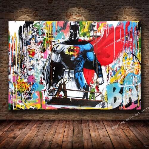 Marvel Superhero High Definition Printing Artistic Creativity Graffiti Canvas Painting Living Room Bedroom Decoration Painting