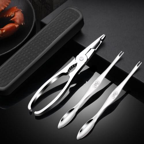304 Stainless Steel Crab Claw Clamp Crab Needle Eating Crab Hairy Crab Tool Set Kitchen Tools