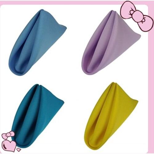 50cm×50cm Dust rose Polyester Plain Table Napkins For Wedding Party Hotel Home Decor