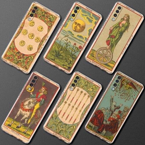 Transparent Phone Case For Samsung Galaxy A50 A70 A20E A10 A20 A30 A40 A10S A10E Soft Silicone Phone Cover Tarot Cards Reading