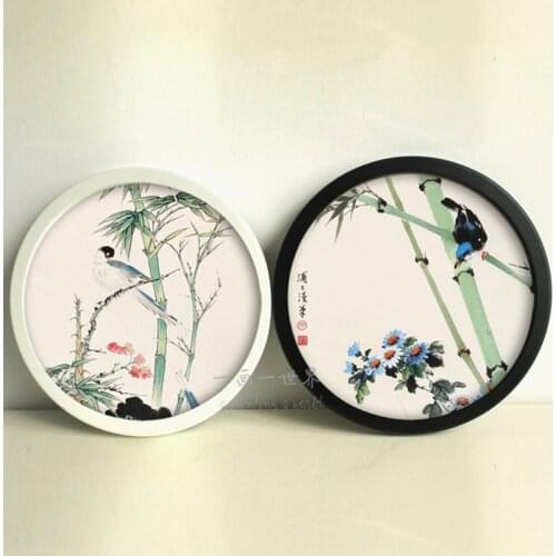 Soild Wood Round Shape Photo Frame Hanging Picture Frame for LIving Room Background Home Decor Wall Picture Frame Decoration