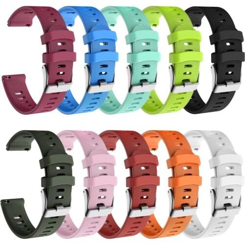 20mm Silicone Watch Strap For Garmin Forerunner 245M/245 Replacement Strap For Men Women Breathable Sport Strap Watch Accessory