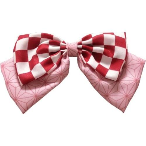 Popular Japanese Korean Anime Surrounding Demon Slayer: Blade Hair Ring Ornaments Hair Rope Horsetail Rubber Band Bow Head Rope