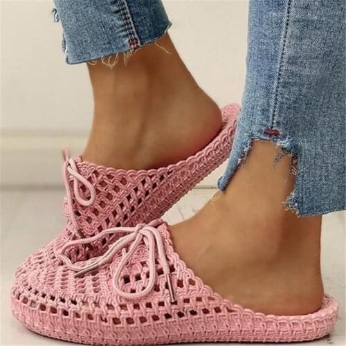 2021 Beach Casual Sandals Female Hollow Hole Shoes Home Indoor Outdoor Lazy Student Slippers
