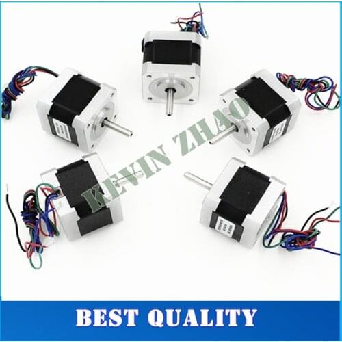 Best Price 50Pcs 3D printer 4-lead Nema17 Stepper Motor 42 motor Nema 17 motor 42BYGH 1.7A 65oz.in (17HS4401S) motor for CNC XYZ