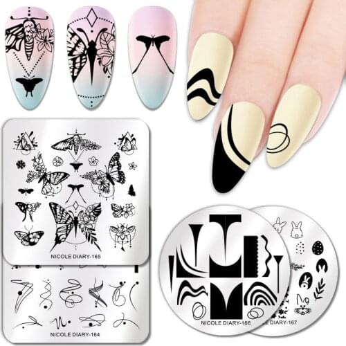 Nail Art Stamp Plate Nail Stamping Template Flower Geometry Animals DIY Nail Designs Image Print Stencil
