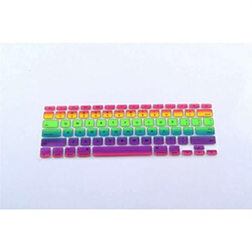 Laptop UK/EU Keyboard Silicone Rainbow Skin Protector Cover film Sticker for apple Macbook Pro Air 13 15 17 Retina 13