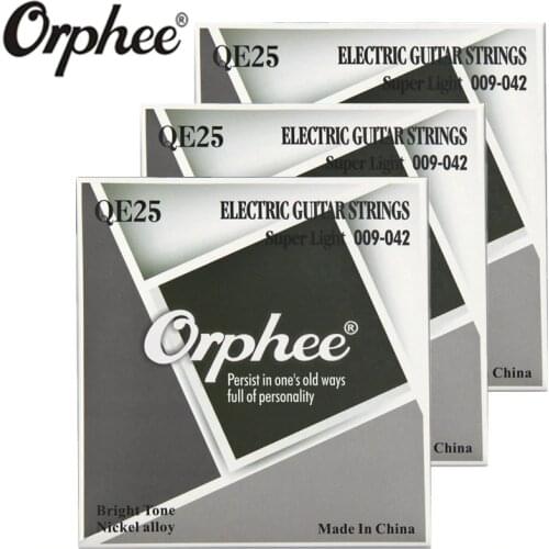 QE25 009-042 Electric Guitar Strings Hexagonal Nickel Alloy Extra Super Light Bright Tone Guitar Parts 3 set