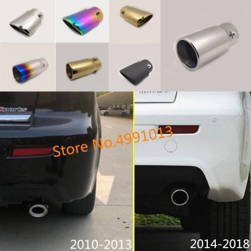 Car styling rear back cover muffler pipe outlet dedicate exhaust tip tail 1pcs For Mitsubishi Lancer EX 2010 2011 2012 2013-2018