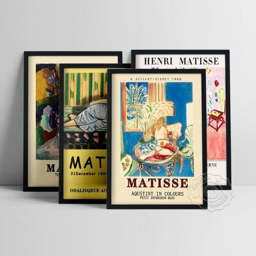 Henri Matisse Exhibition Poster, Odalisqeue Au Coffret Rouge Wall Art, Matisse The Peoies Wall Painting, Vintage Portrait Prints