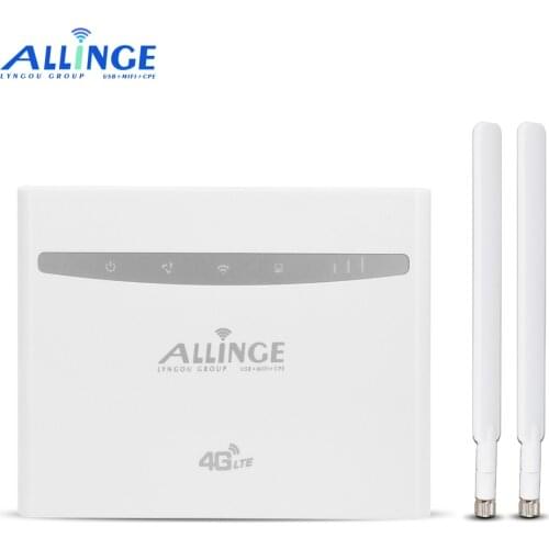 ALLINGE B525L+ US Version Modified 4G LTE Cat6 300Mbps CPE Wireless Wifi Router Openwrt Support 2 External Antenna 3LAN 1WAN