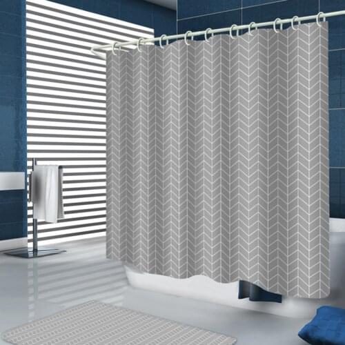 Shower Curtain Hotel Heavy Weight Shower Curtain Waterproof and Mildew Free Bath Curtains Gray 180*200CM Shower Curtains D40