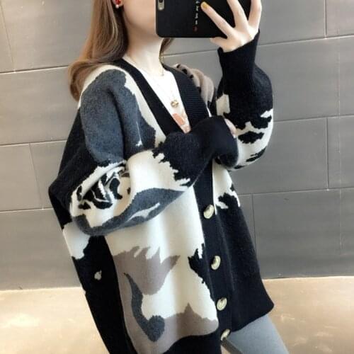 Women Sweet Love Sweater Thick Long Cardigan Casual Knitted Cute Single-Breasted Short Sweater Long Jacket Comfort Coat DD2452