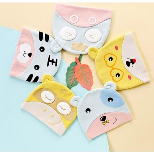 Winter Baby Cap for Boys Girls Kids 0 To 3 Months Cute Tiger Bear Pattern Newborn Beanie Cap Autumn Baby Boys Girls Newborn Hat