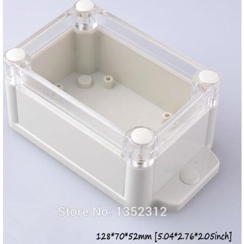 2 pcs/lot 128*70*52mm IP68 waterproof plastic enclosure wall mount electrical enclosure weatherproof PLC box DIY project box