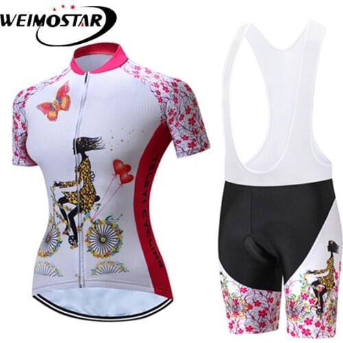 2018 TELEYI Women Summer Short Sleeve Cycling Jersey Clothing Sets Ropa Ciclismo Bicycle Shirt Sports Wear Bike Jersey Sets