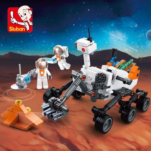 288Pcs Aviation Urban Mars Rover Space Probe Vehicle Adventure Exploration Car Astronaut Building Blocks Educational Kids Toys