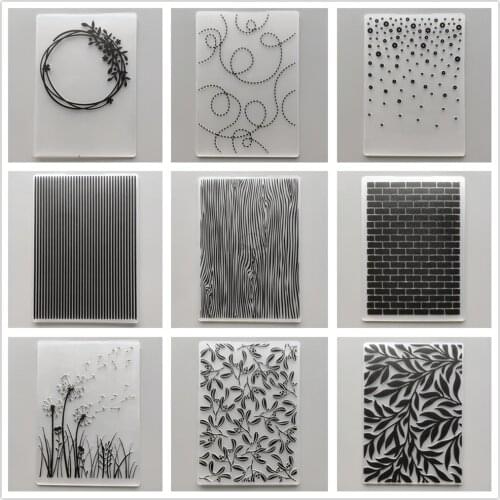 29 Styles) Tree Pattern Embossing Folders for Papers Album Making Card Supplies DIY Stripe Plastic Scrapbooking Cutting Dies