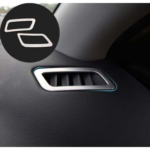ACCESSORIES FIT FOR NISSAN QASHQAI X-TRAIL 2014 2015 2016 CHROME DASHBOARD AIR VENT TRIM COVER BEZEL GARNISH FRONT INSERT OUTLET