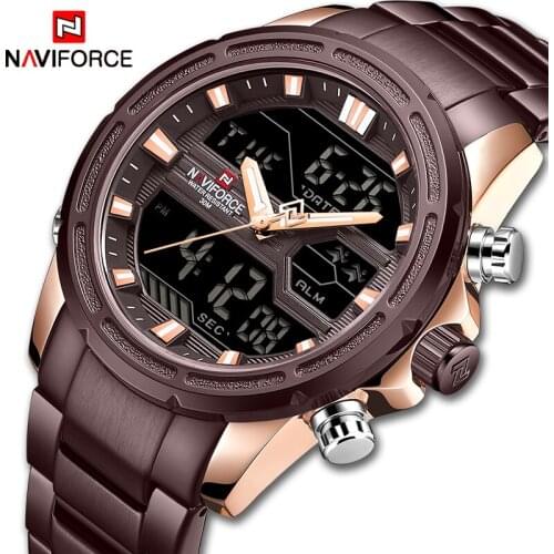 2020NAVIFORCE Men Watch Top Luxury Brand Watches Quartz Military Sport Wristwatch Date Waterproof Steel Male Clock Relogio Mascu