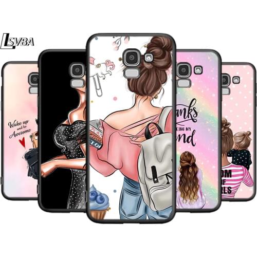 Cute Baby Mom Girls For Samsung Galaxy J8 J7 Duo J6 J5 Prime J4 Plus J3 J2 Core 2018 2017 2016 Phone Case Cover